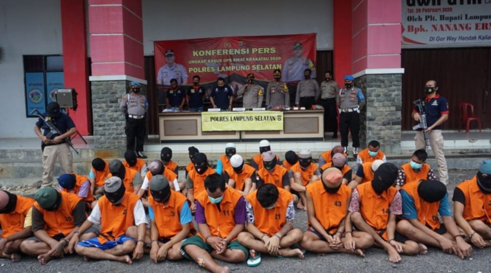 35 Penjahat Diringkus Selama Operasi Sikat Krakatau di Lamsel