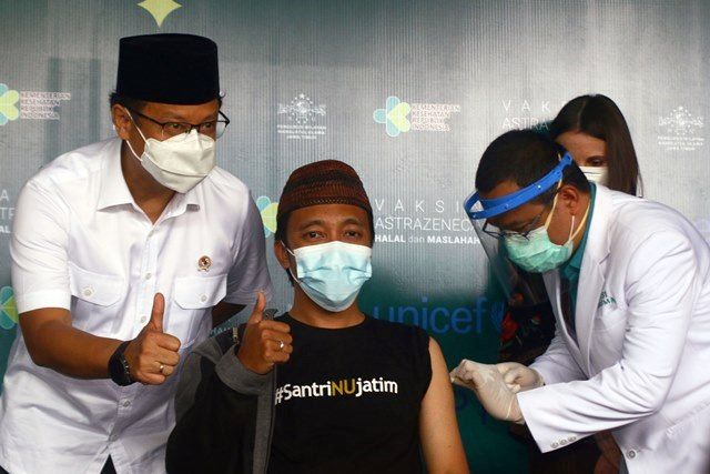 116 Kiai Jatim Jalani Vaksinasi AstraZeneca